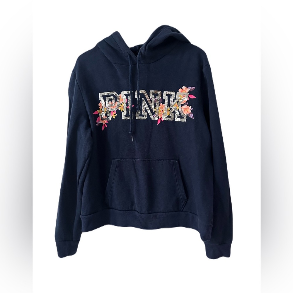 PINK Victoria's Secret Navy Floral Hoodie